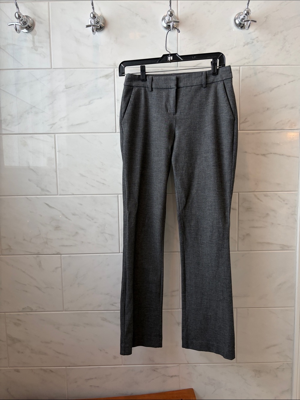 Women’s Express Gray Dress Pants - Tailored Barely Boot Fit